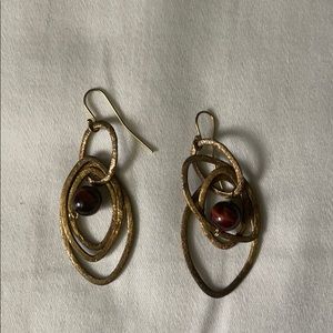 Ani Hook Earrings with Tigers eye.